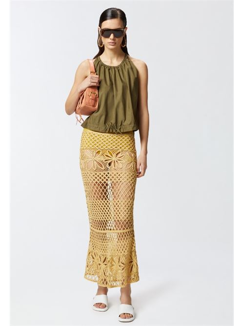 Long skirt with crochet effect and pattern Pinko | 104732-A2FF.C43